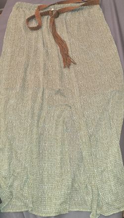 Women's 2XL Green Long Skirt
