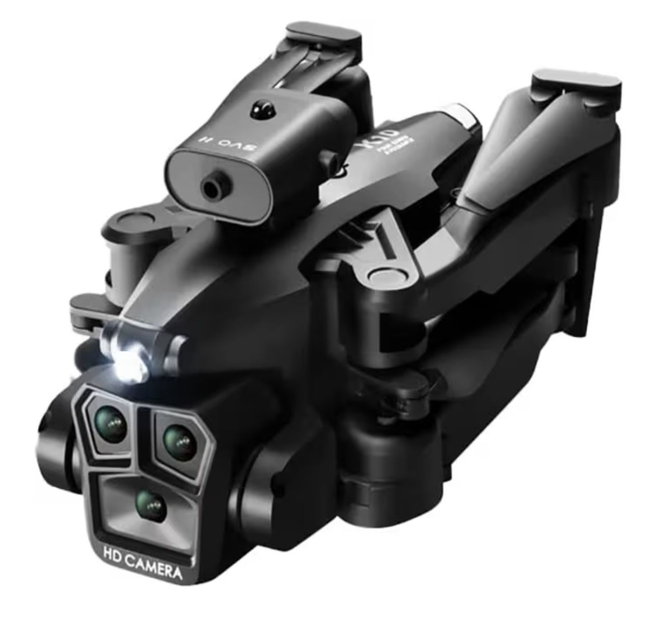 K10 Max Drone 4K High-Definition Three Camera Optical Flow Positioning Professional Aerial Photography Foldable Quadcopter (Black)