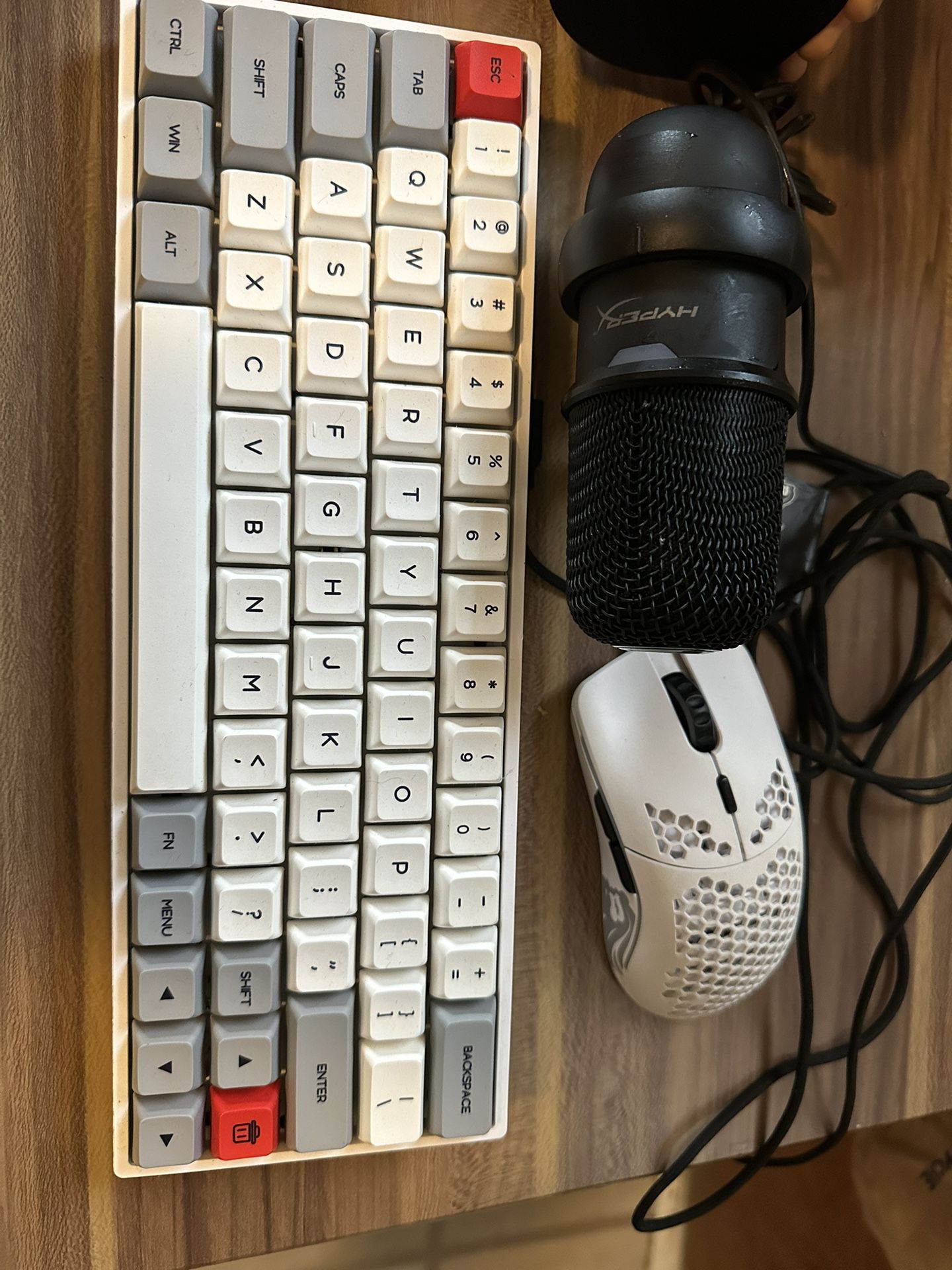 Hyper X Mic, Keyboard, And Glorious Mouse Type 0