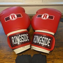 Red 16oz Boxing Gloves with Wraps - Ringside - Available for Pickup Today!