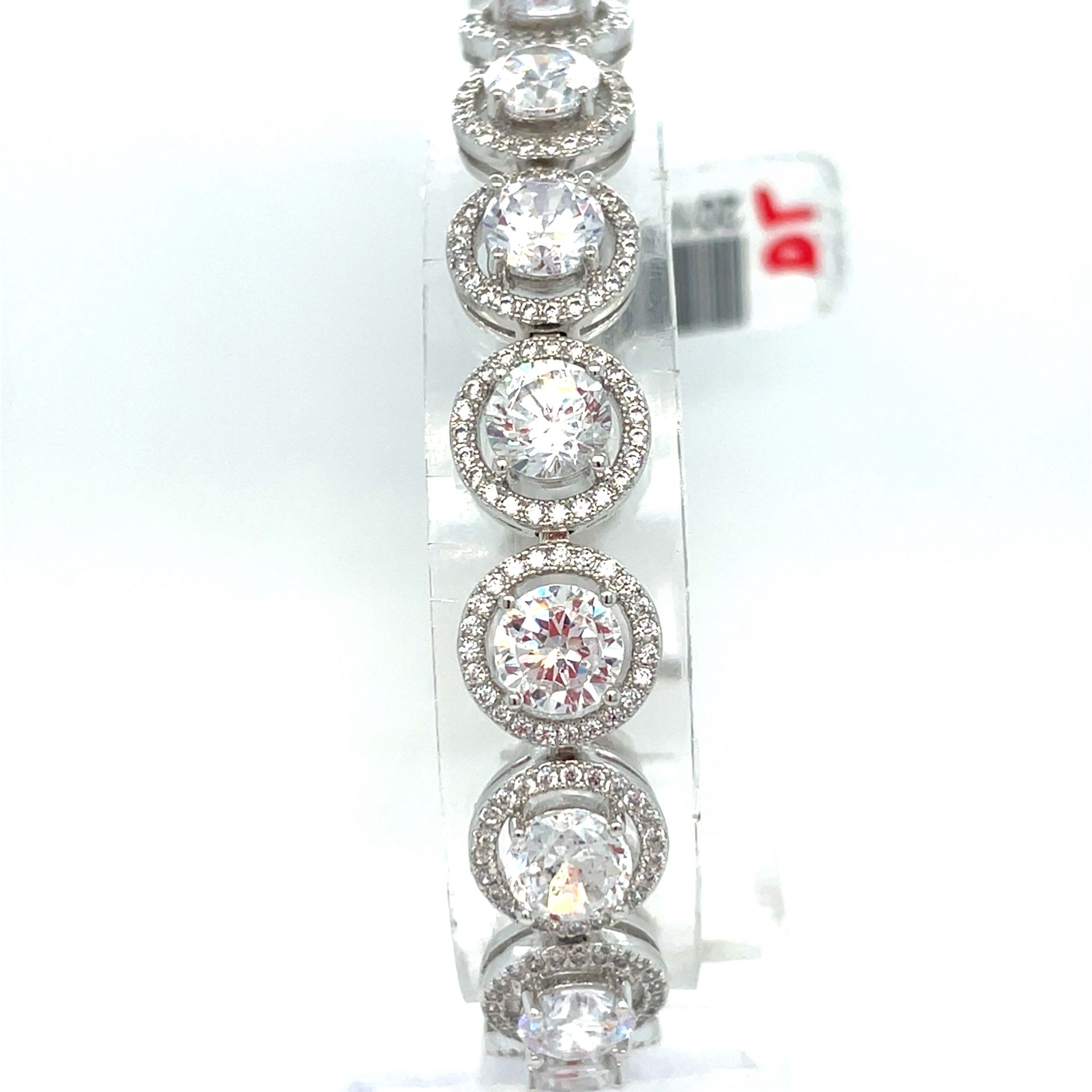 925 Sterling Silver CZ 7” Bracelet 23.80g 201600/8