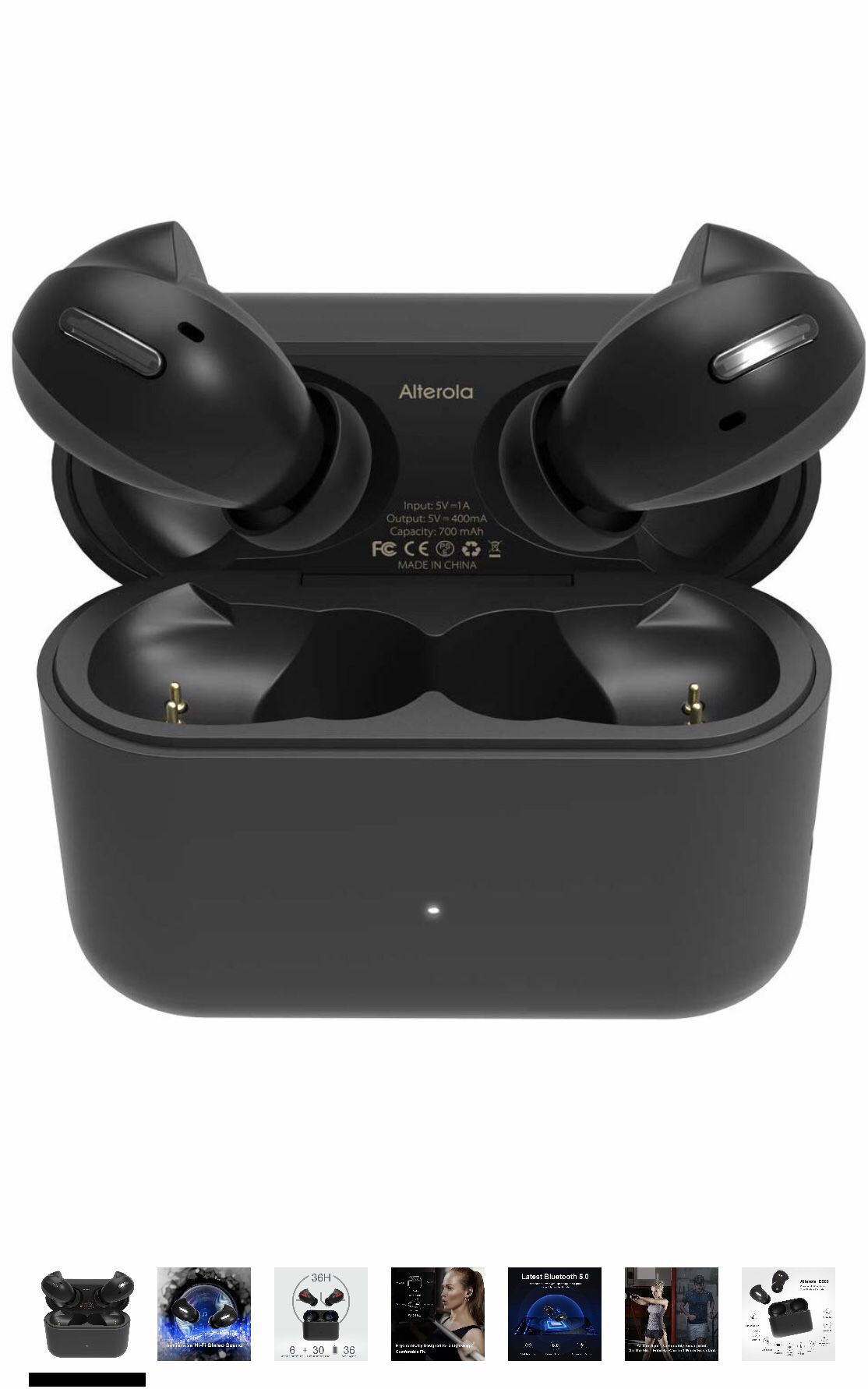 Wireless Earbuds, Alterola IE800 Bluetooth 5.0 True Wireless Earbuds AUTO Stable Pairing with 36 Playtime CVC Noise Cancelling Stereo Hi-Fi Sound, Wa