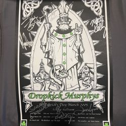 2005 Dropkick Murphys Autographed Poster 