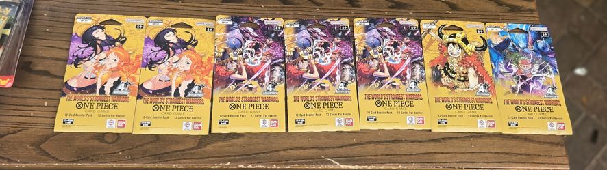 🏴☠️ SEALED One Piece TCG: OP-17 World's Strongest Warriors Sleeved Packs (7x Lot)