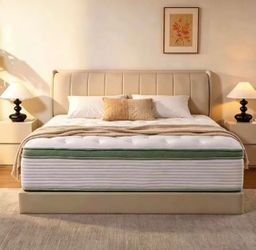 Full Size Mattress,12 Inch Hybrid Full Mattress in a Box with Memory Foam and Pocket Spring for Pressure Relief & Comfort Sleep & Zoned Support
