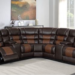 New recliner sectional in box- shop now pay later