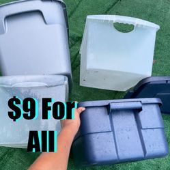 $9 For All Storage containers bins in good condition