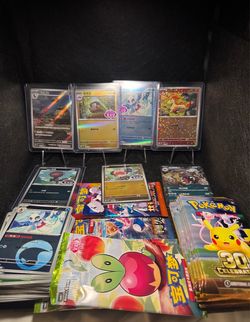 Pokemon 30th Anniversary + Chinese Gem Packs Mixed Card Lot Promo Pikachu