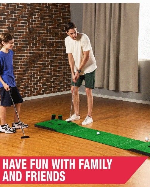 MD Sports Golf Pong Game
Set,100inch,Green,Includes 2 Putters
and 4 Balls.