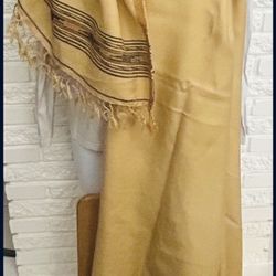 Men Pure Kashmiri Wool Heavy Shawl Made In Pakistan 102"×50"