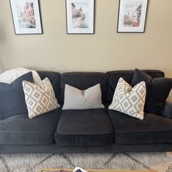 Dark Grey  Velvet Sofa