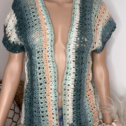 Handmade Crotchet Cardigan Size S