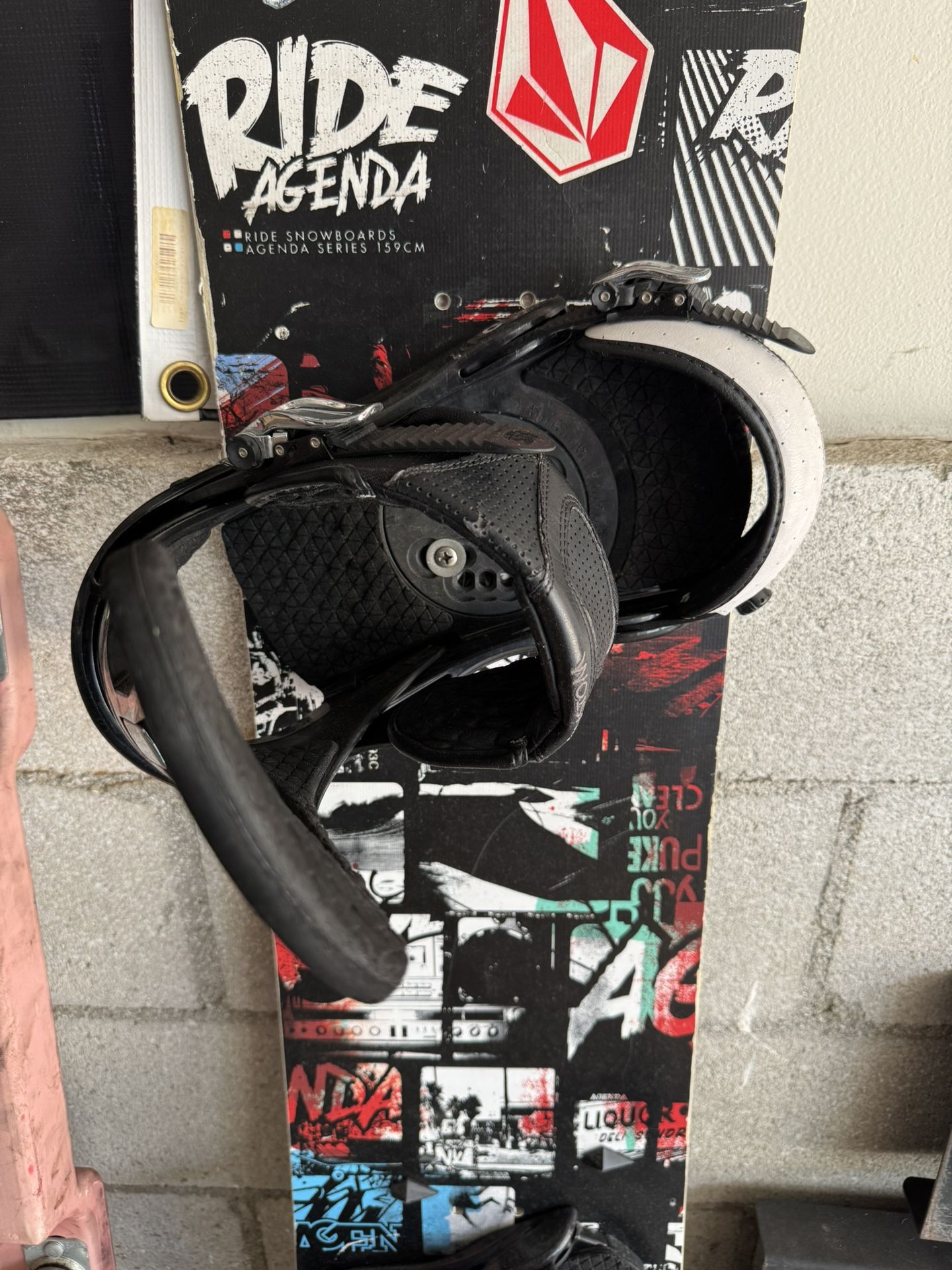 RIDE 159cm Snowboard Burton Custom Binding