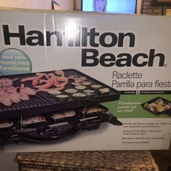 Hamilton Beach Electric Indoor Raclette Table Grill,