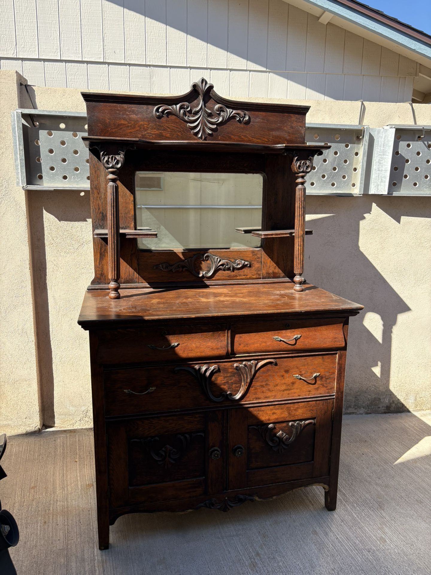 Antique Mirrored Buffet 