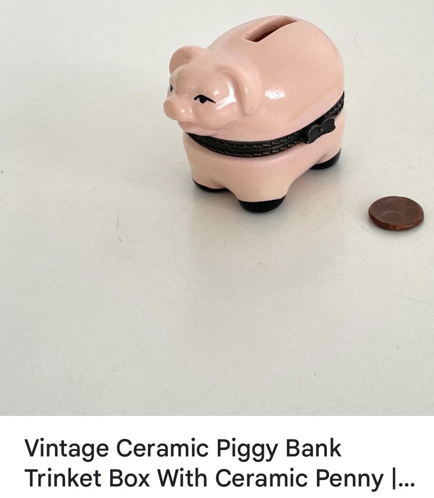 Vintage Trinket Pig