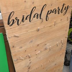 Rustic Bridal Party Display