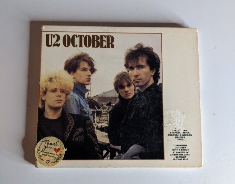 U2 October CD Album Year 1981