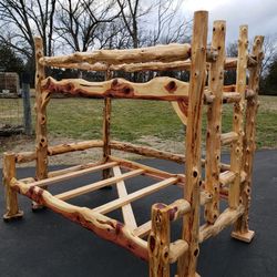 Log Bunk Bed Twin Upper Full Lower