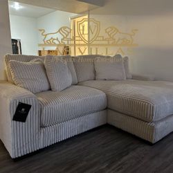 Brand New Lindyn Color: Ivory (Cream) 2-Piece Modular Loveseat with Chaise Dimensions  Width: 102.00" Height: 38.00" Depth: 70.00"
