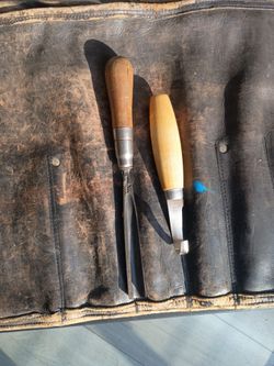 Antique Buck Bros gouge and Mora spoon carving knife