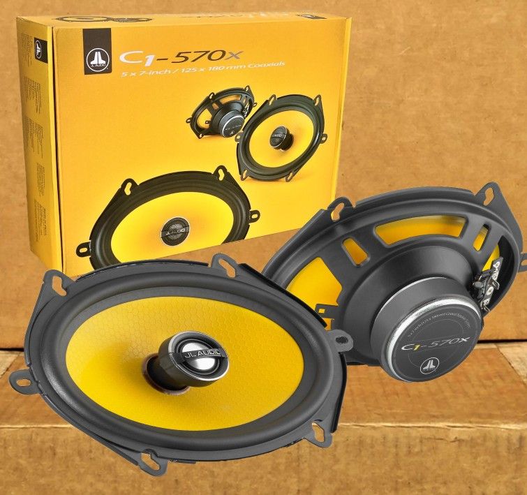 JL Audio Car Speakers Set C1 Series 5x7 Inch 2-Way Coaxial Speaker System 225 Watts C1-570X 🚨 Payment Options Available 🚨 No Credit Needed 🚨