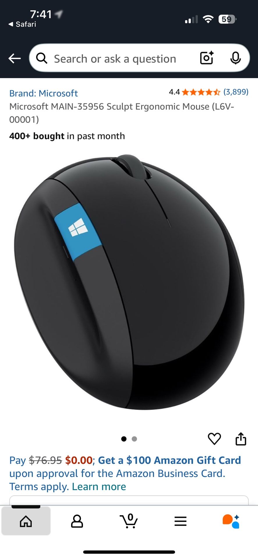 Microsoft Sculpt Mouse Wireless