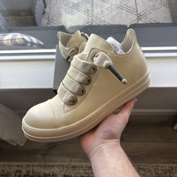 White LeatherJumbo Lace Rick Owen’s