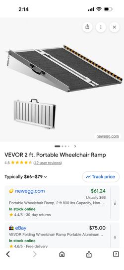 Vevor Threshold 2ft Folding Ramp