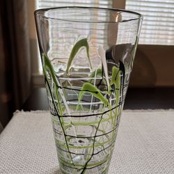 Crate & Barrel Style Art Glass Vase