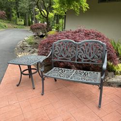 Patio Furniture Table And Side Table 