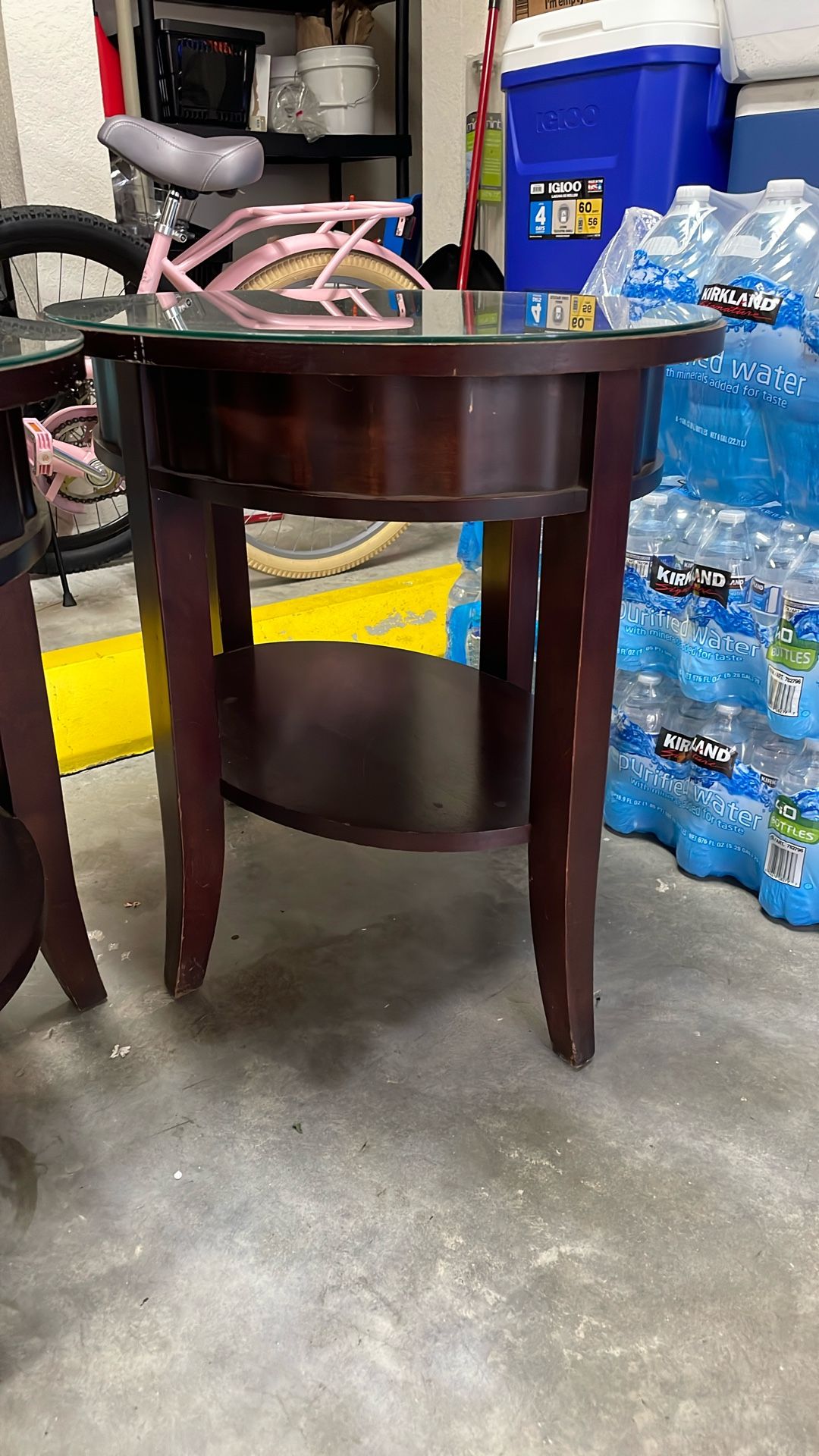 Wood side tables 