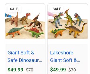 Giant Soft Dinosaur Figures Set