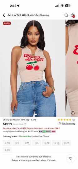 Fashion Nova Cherry Top