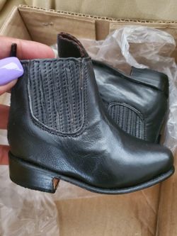 Black Leather Boots Size2