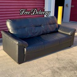 Sofa / Couch Black Faux Leather See photos and details