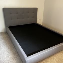 Gray Queen Size Bed Frame 