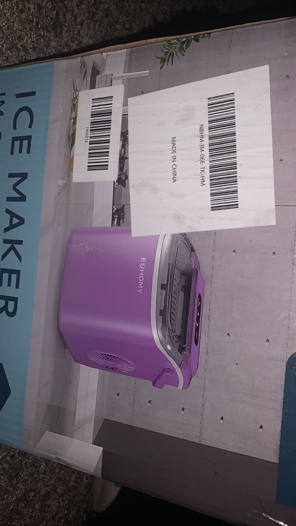 BRAND NEW PURPLE ICE MAKER