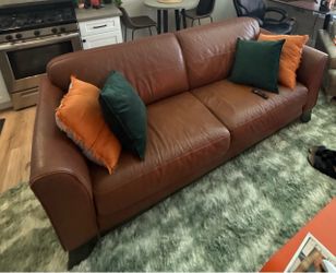 Chateau d’Ax Genuine Italian Leather Sofa – Made in Italy