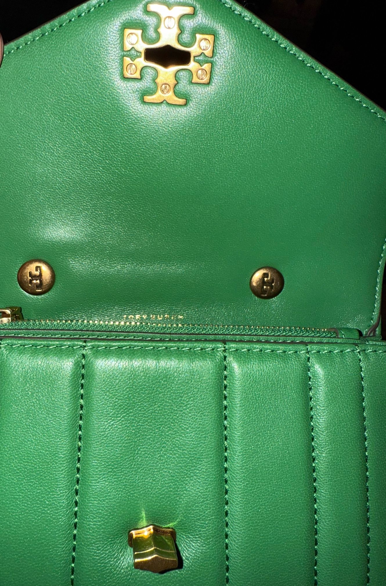 Tory Burch Mini Kira Top Handle Bag Basil color Like new