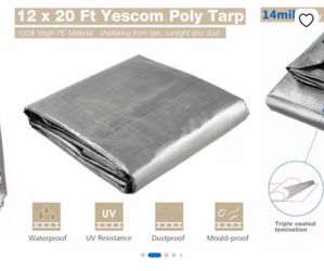 Yescom 12x20 Ft Poly Tarp 14mil