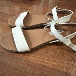 Steve Madden White Sandals 