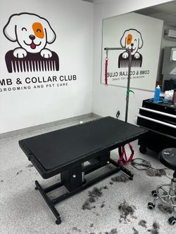 Dog grooming table