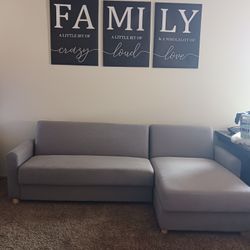 Beautiful Clean Perfect Condition Gray Sectional Couch $330 