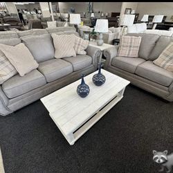 Olsberg Steel Living Room Set Sofa and Loveseat 