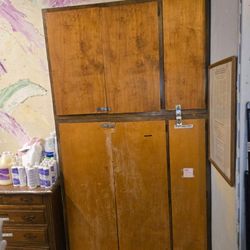 Solid Wood Storage Cabinet – MUST GO $75 OBO
