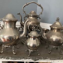 Sterling Silver Played Tea/coffee Serving Set