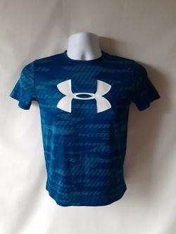 Under Armour boys blue short sleeve athletic tops size M youth