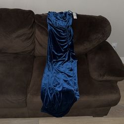 Velvet High Slit Dress