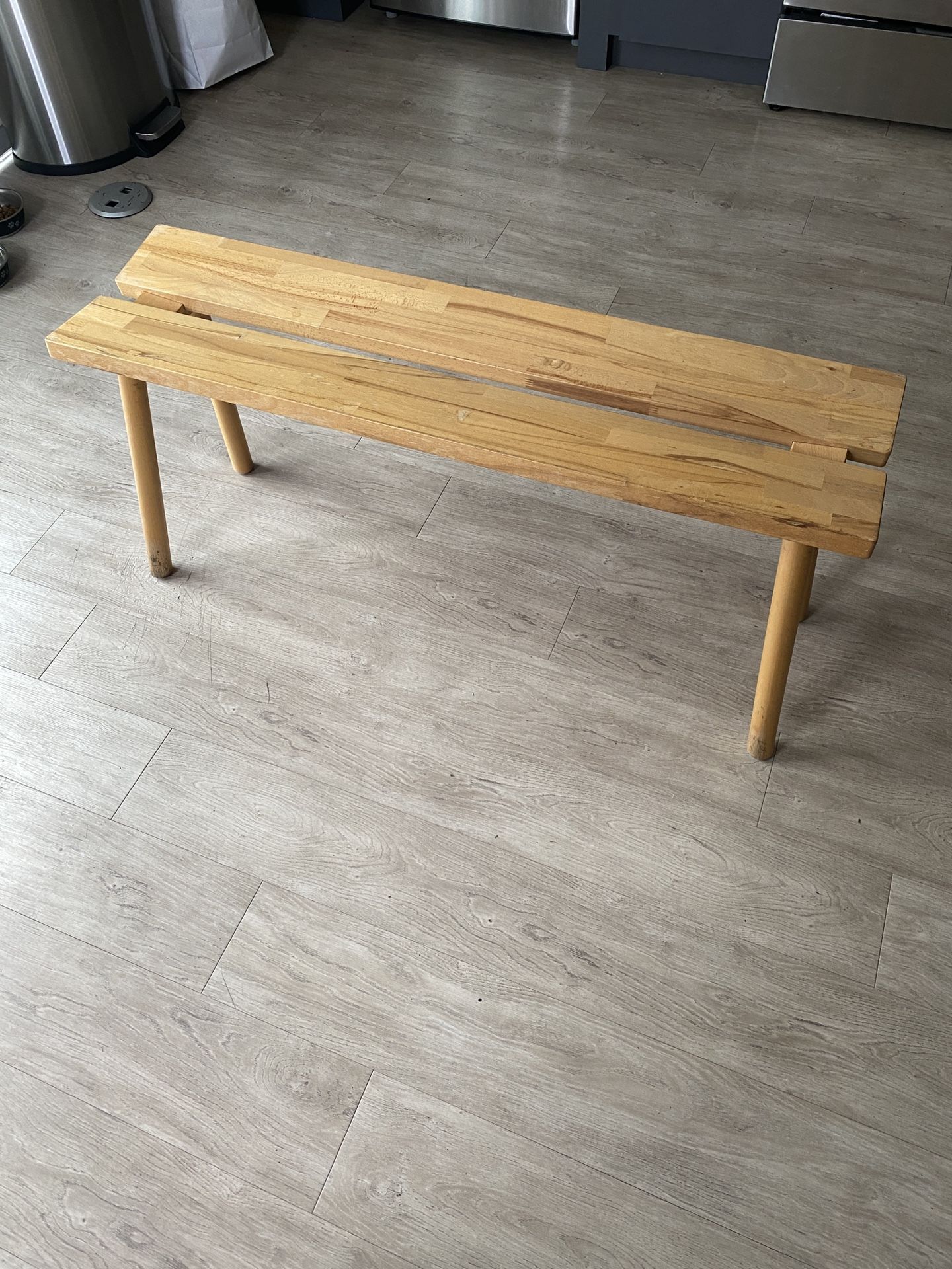 IKEA wood bench